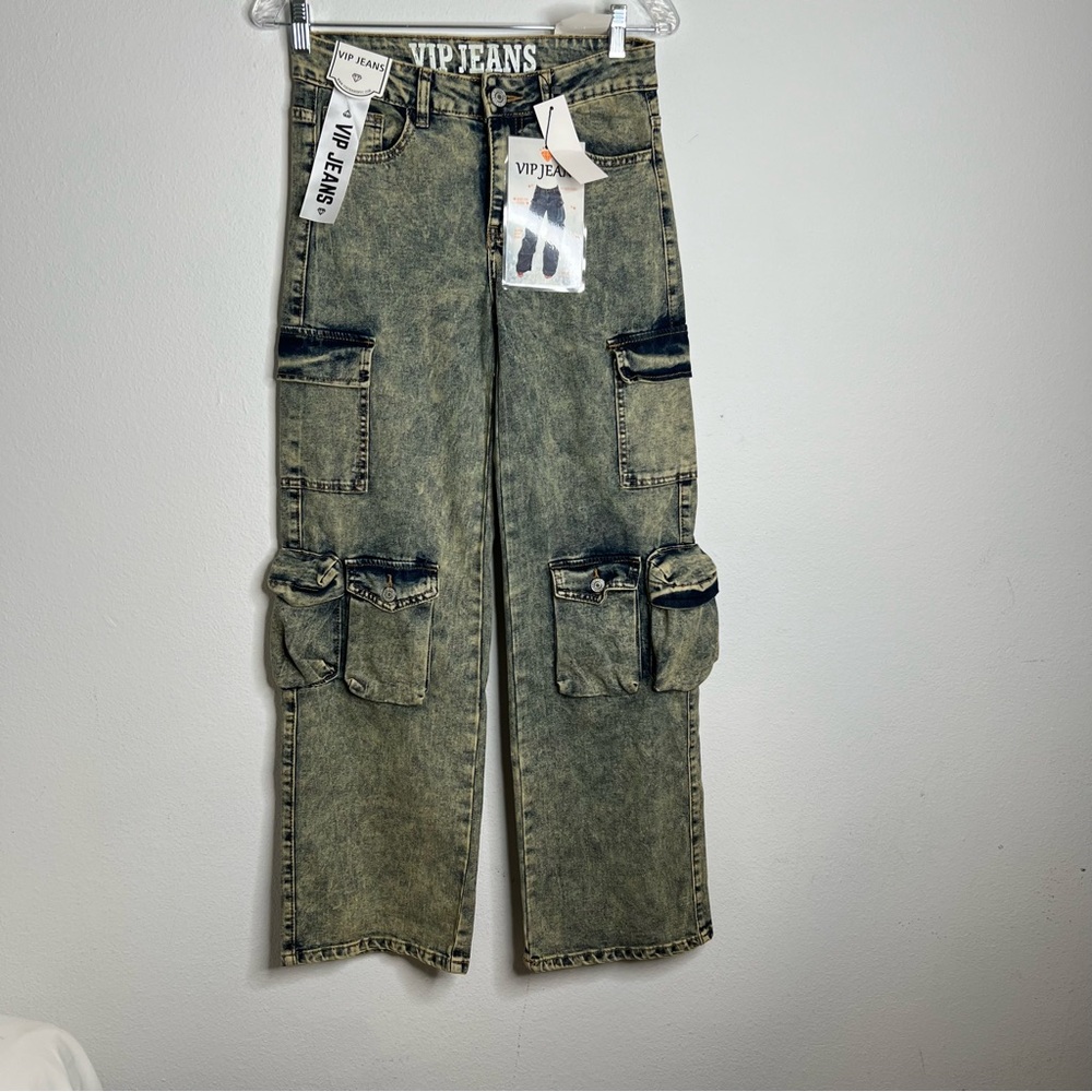 VIP Jeans Women Cargo Pants Size 1/25  Sculpting Stretch New